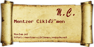 Mentzer Ciklámen névjegykártya